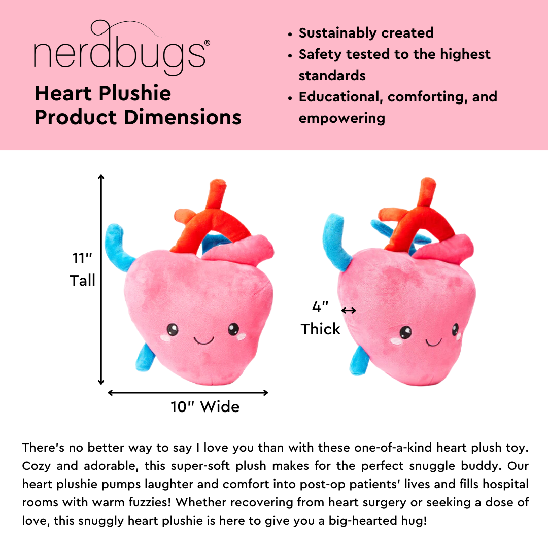 Nerdbugs Heart Plushie | Science Meets Snuggles | Grommet
